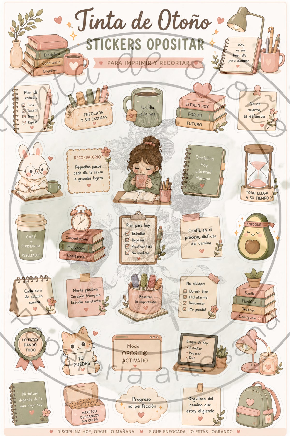 Stickers para opositar (archivo digital)