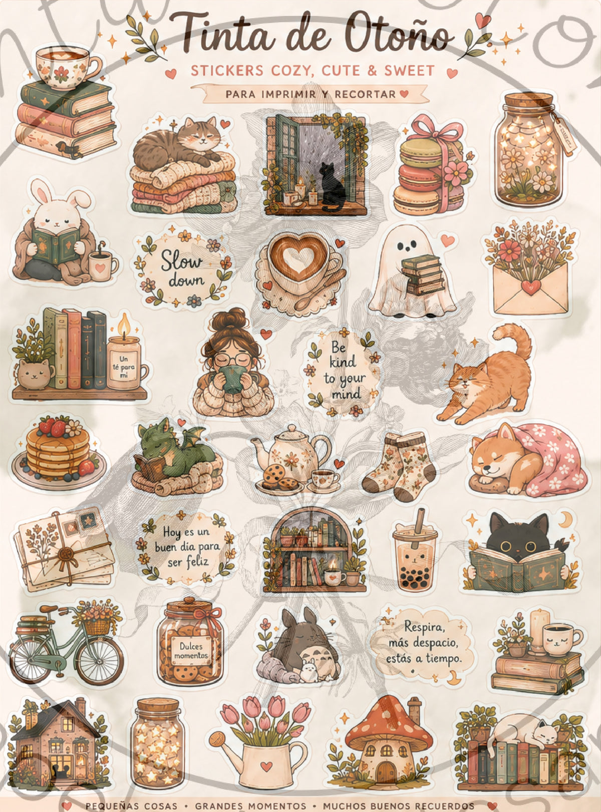Stickers otoño (archivo digital)